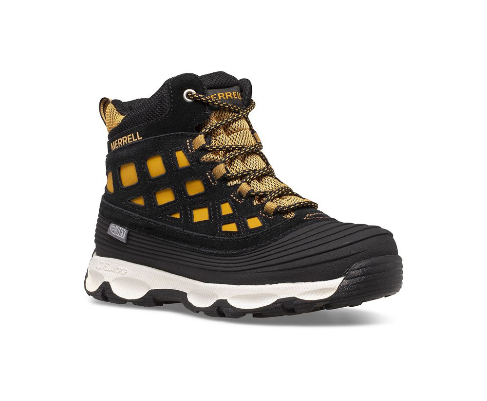 Kozaki Merrell Dziecięce Czarne/Brązowe - Thermoshiver 2.0 Waterproof - 075463-QGL